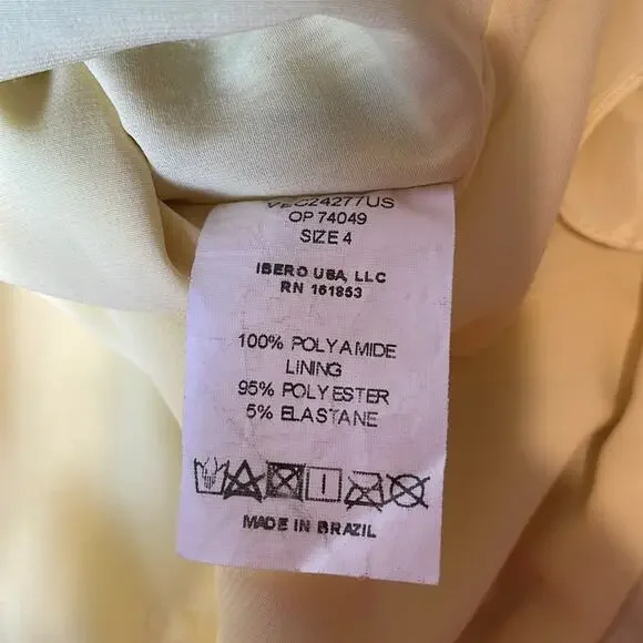 PATBO Laelia Cutout Floral Halterneck Criss Cross Yellow Mini Dress Size 4 - Picture 8 of 8